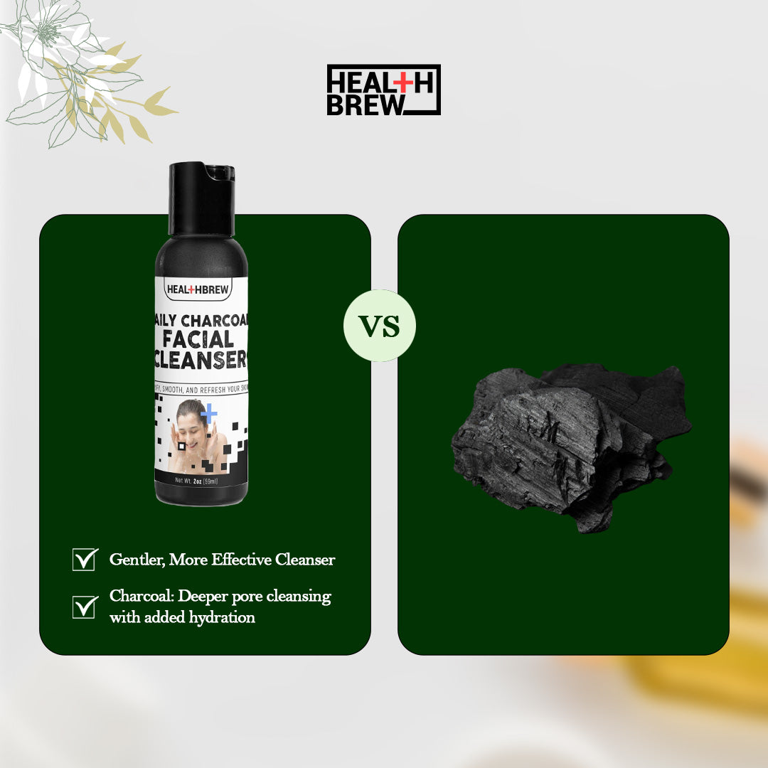 HealthBrew's Daily Charcoal Facial Cleanser